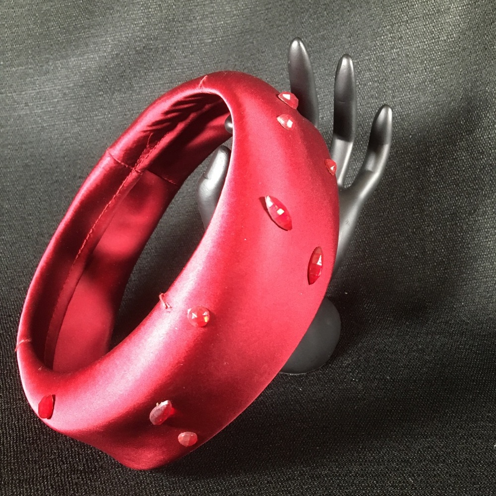 Vintage Wine OpenTop Embellished Pillbox Satin Hat